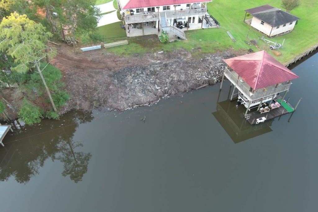 Waterfront property with cleared shoreline area