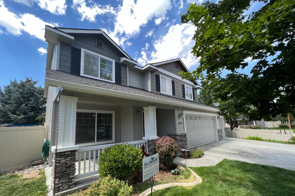 Freshly painted home with modern styling