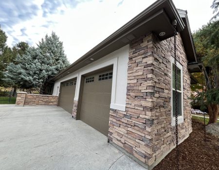 Exterior garage siding and trim painting