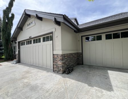 Garage door and exterior wall repainting